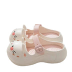 Fairy Kei Kawaii Cat Face Mary Jane Clog Sandals Shoptery