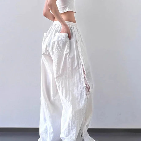 Angel Flow Lace Panel Alt Pants Shoptery