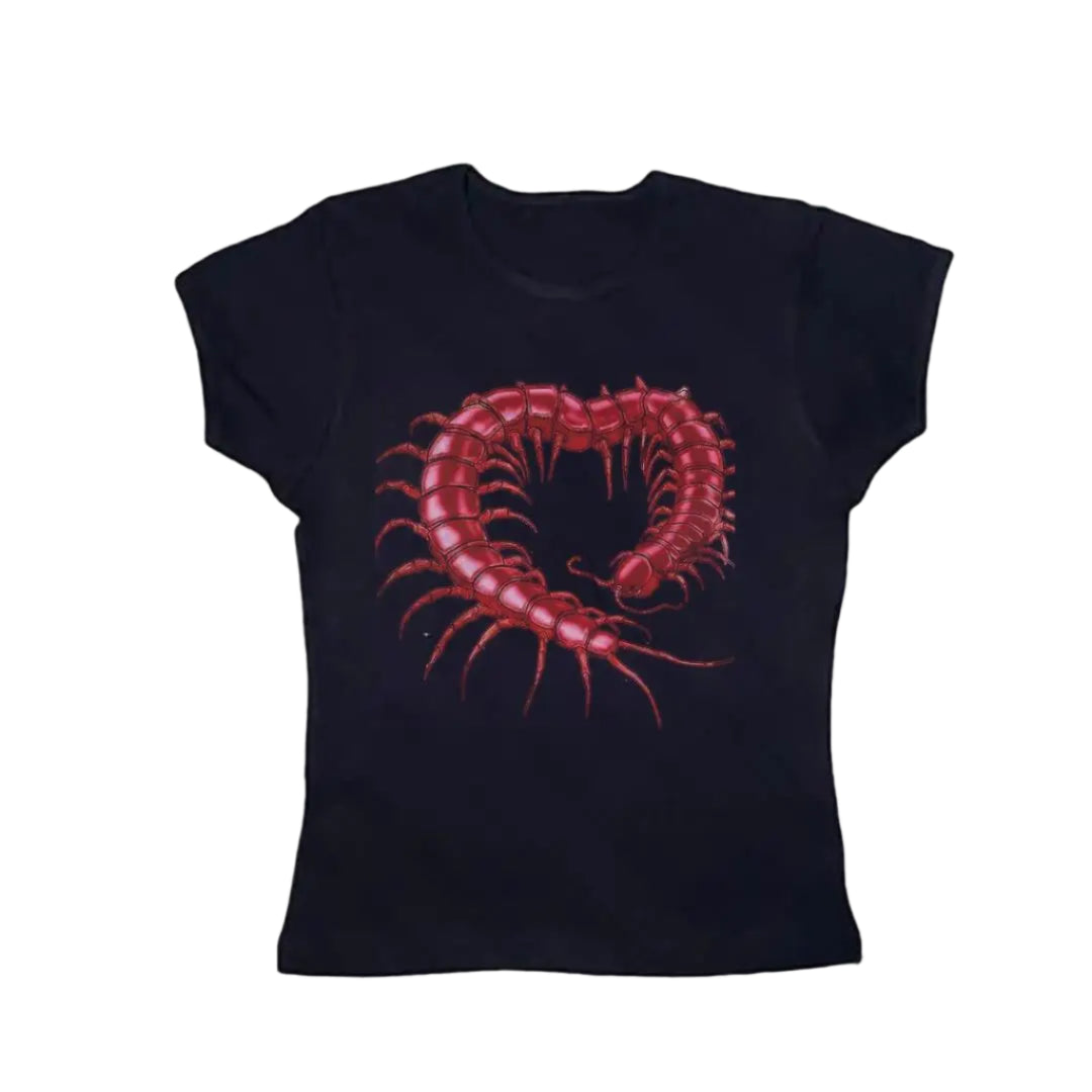 Alt Edgy Venom Coil Graphic Top black Shoptery