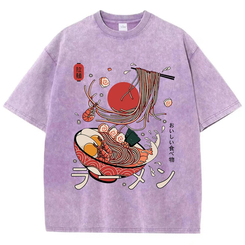 Tokyo Noodles Kawaii T-Shirt Purple Shoptery