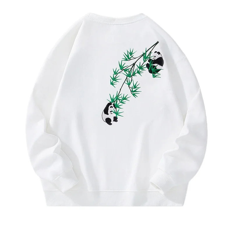 Panda Grove Cozy Edgy Sweatshirt White thin Shoptery