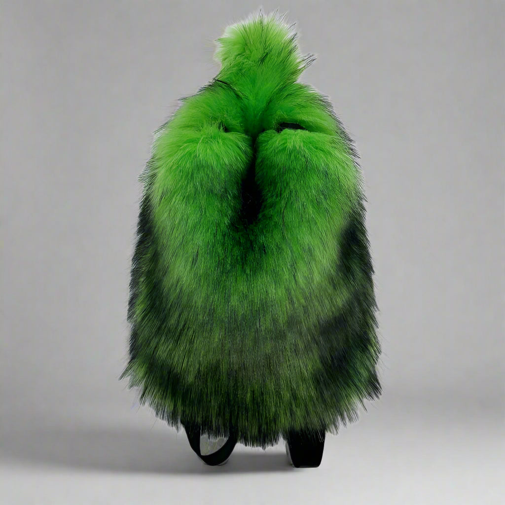 Fluffcore Beast Furry Aesthetic Backpack bright green Shoptery