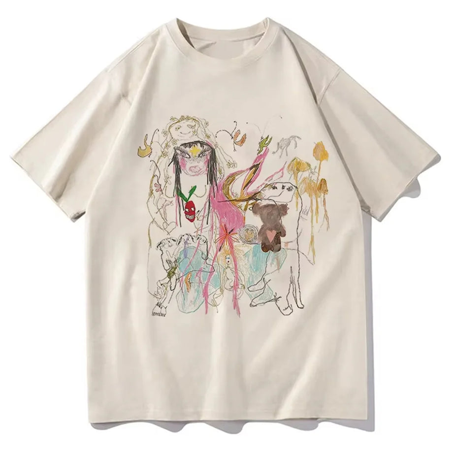 Dream Doodle Oversized T-Shirt 1-JCS Shoptery
