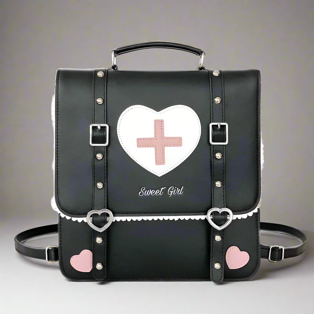 Sweetheart Medic Satchel Kawaii Backpack black 29-10-31cm Shoptery