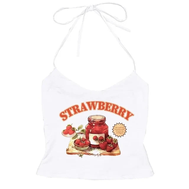 Aesthetic Sweet Strawberry Jam Top white 1 Shoptery