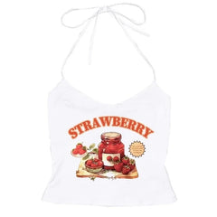 Aesthetic Sweet Strawberry Jam Top white 1 Shoptery