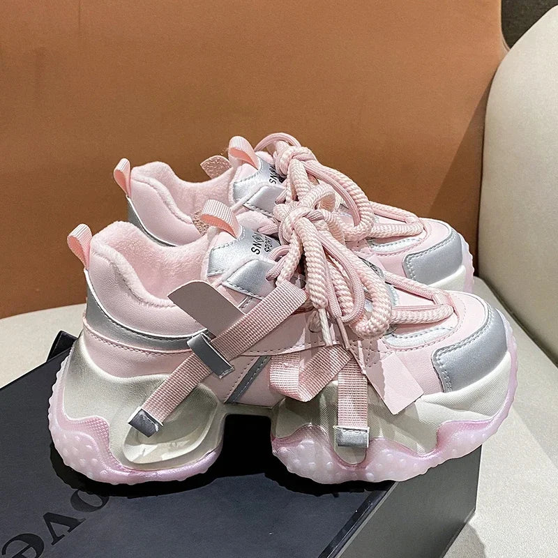 Cottoncore Velocity Sneakers Pink Shoptery