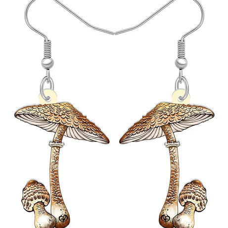 Forest Charm Mushroom Earrings Gold Shoptery