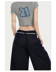 Sailor Frill Y2k Denim Shorts Shoptery