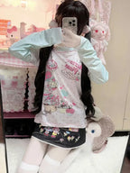 Fairy Kei Mezzo Piano Sweet Cupcake Layered Long Sleeve Top Shoptery