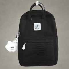 Teddy Corduroy Kawaii Backpack black Shoptery