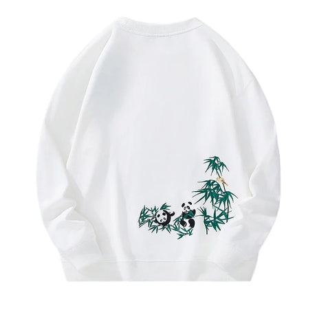 Panda Grove Cozy Edgy Sweatshirt White two thin Shoptery