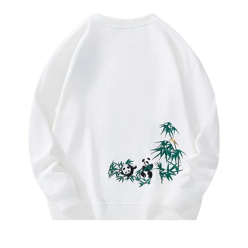 Panda Grove Cozy Edgy Sweatshirt White two thin Shoptery