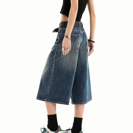Washed Downtown Y2k Denim Shorts Shoptery