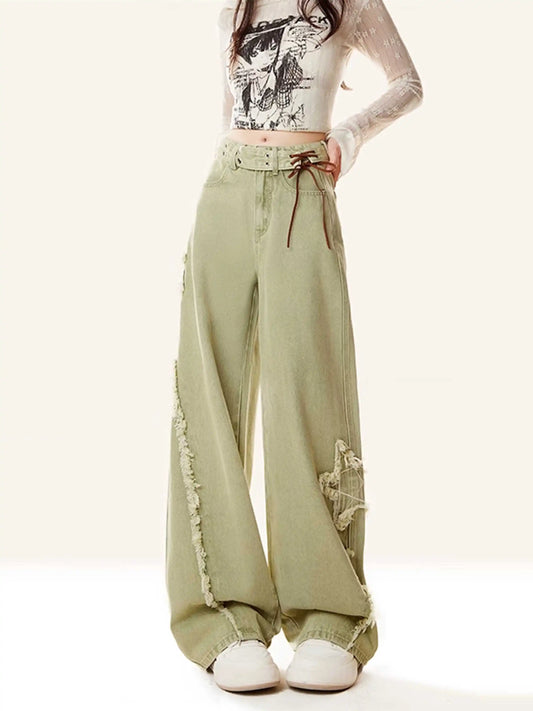 Pants – Starbound Y2k – 2000s Fashion for Casual Wear Green Shoptery