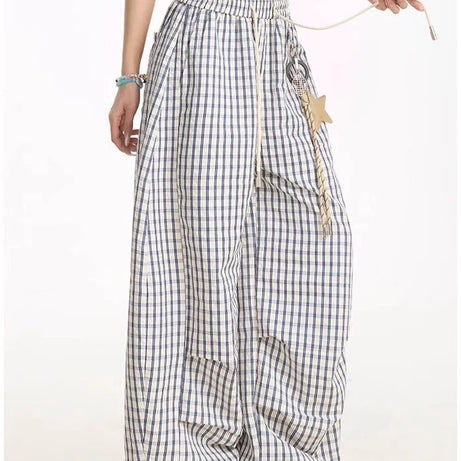 Cloud Check Parachute Edgy Pants Shoptery