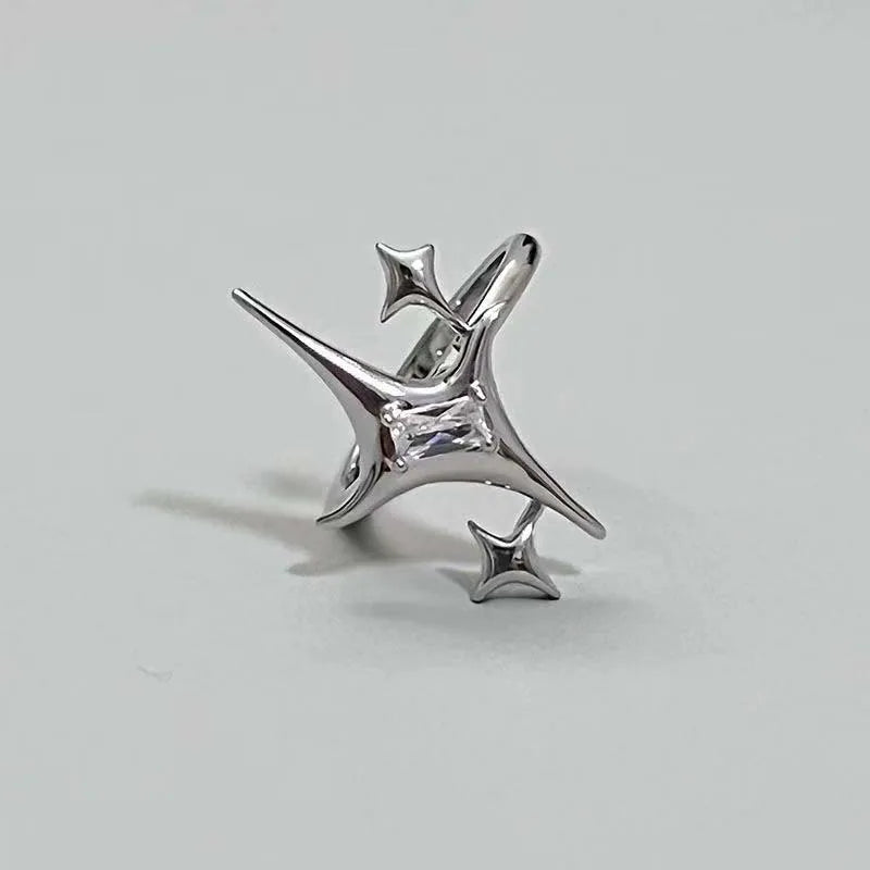 Y2k Silver Stardust Ring 01 Shoptery