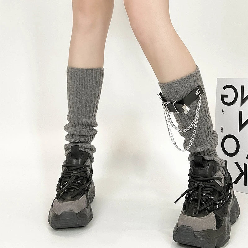 Rebel Grip Belted Y2k Socks Shoptery