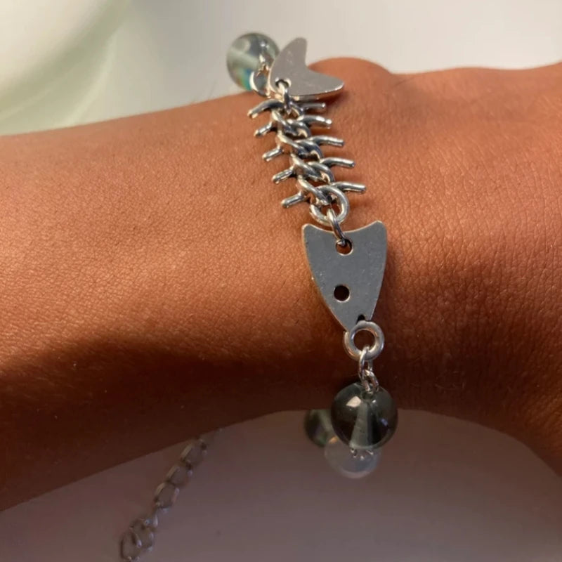 Mermaidcore Starbite Fishbone Bracelet Shoptery