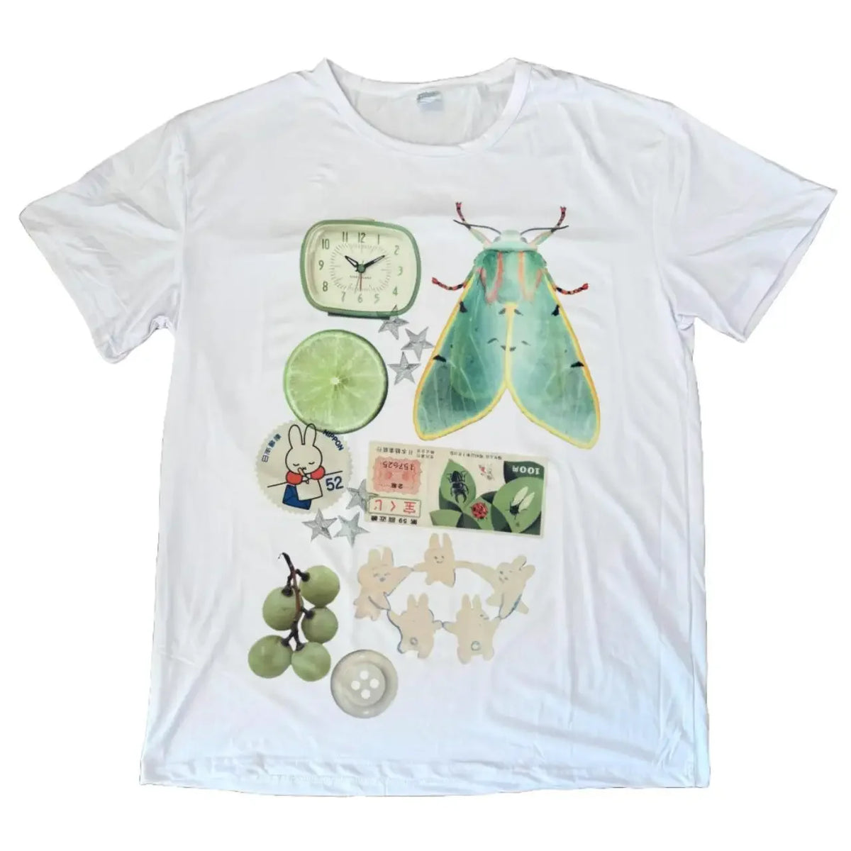 Lime Bug Aesthetic T-Shirt BJ4213-white Shoptery