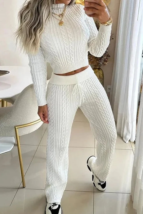 New Fragrance Style Slim Fit Comfortable Knitted Sweater Set