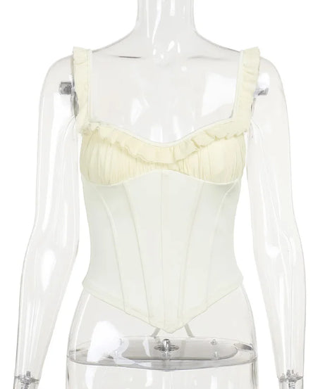 Ruffled Sweetheart Corset Top