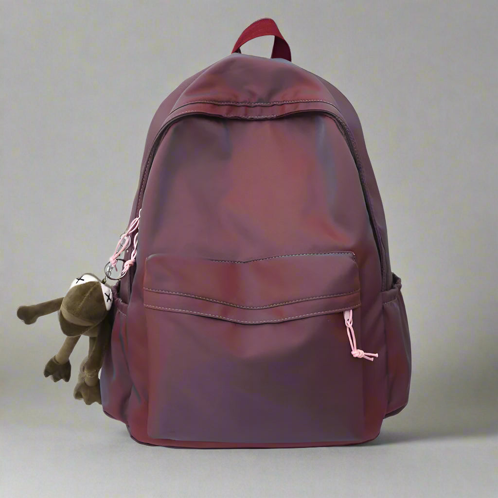 Plush Buddy Gradient Aesthetic Backpack Red 31cmx14cmx42cm Shoptery