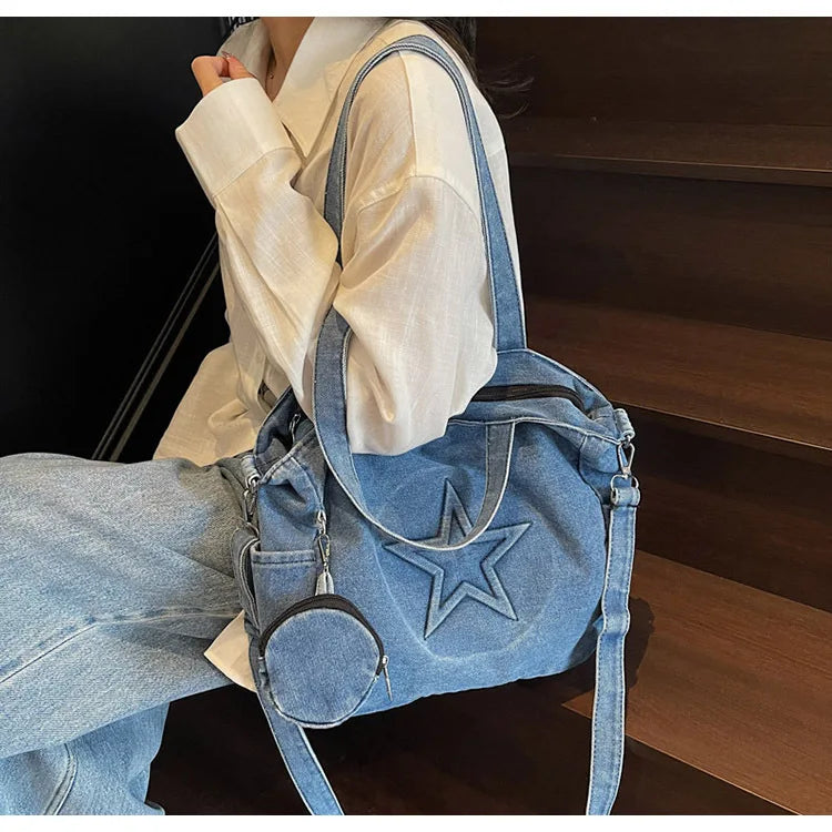 Blue Nova Star Shoulder Bag Shoptery