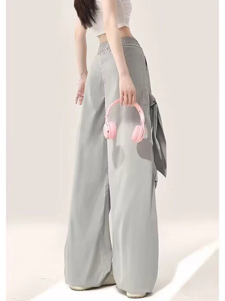 Ribbon Side Chill Y2k Pants Shoptery