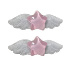 Decora Angel Wing Star Hair Clips Set Pink Blue Kawaii 4pc Shoptery