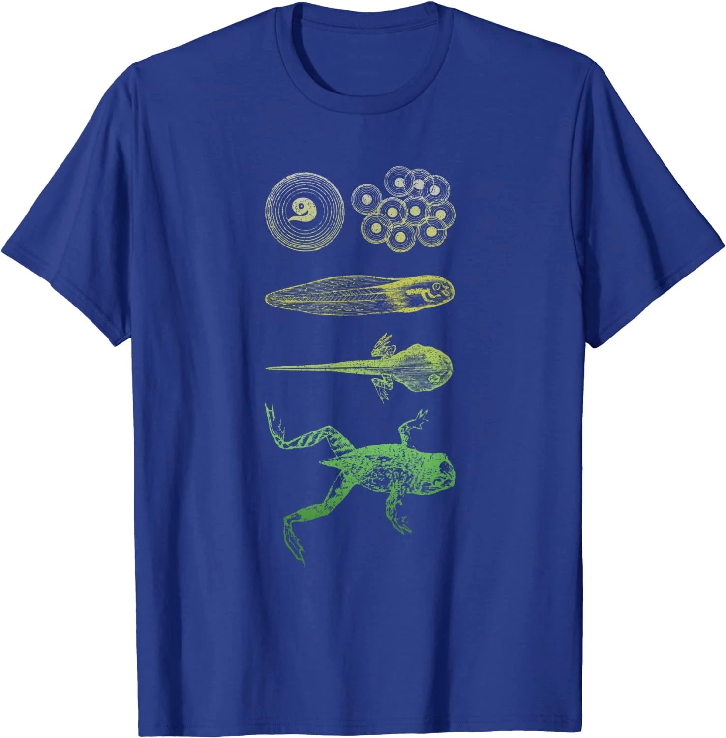 Amphibian Stages Edgy T-Shirt Blue Shoptery