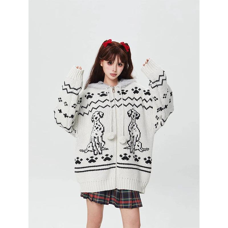 Dalmatian Dream Knit Jacket Shoptery