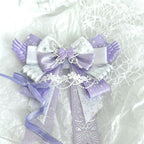 Fairy Kei Angel Wing Pearl Rhinestone Hair Bow Clip Accessory 5 Shoptery