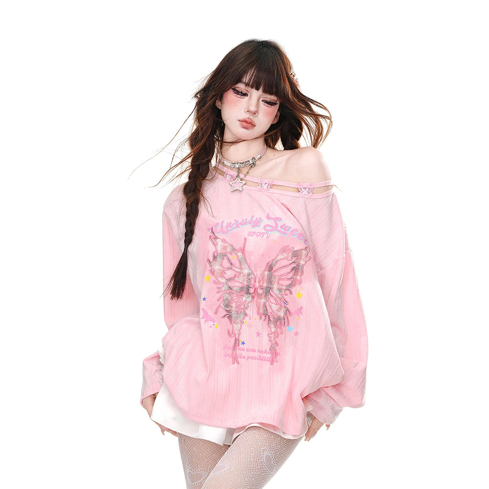 Stardust Flutter Kawaii Dream Top Pink Shoptery