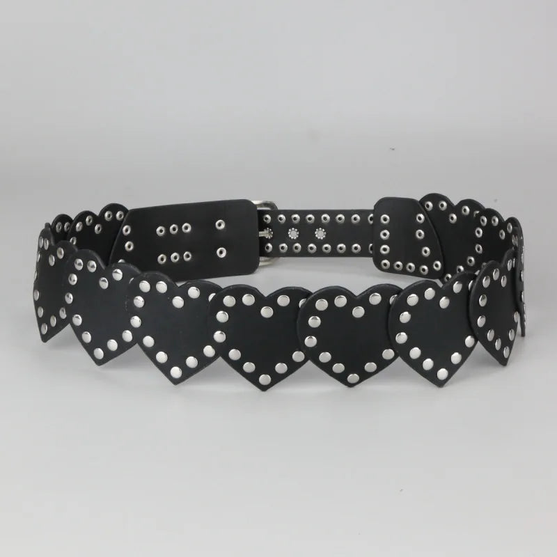 Punk Love Stud Heart Belt Shoptery