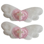 Decora Angel Wing Hair Clip with Cross Heart & Bow Accessories Shoptery
