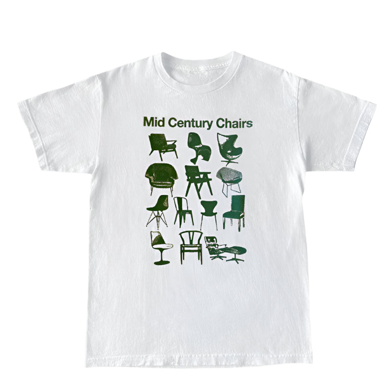 Retro Chair Collector T-Shirt WHITE Shoptery