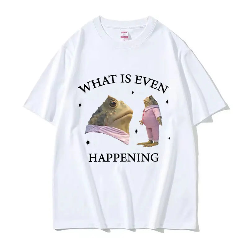 Surreal Frog Meme Aesthetic T-Shirt White Shoptery