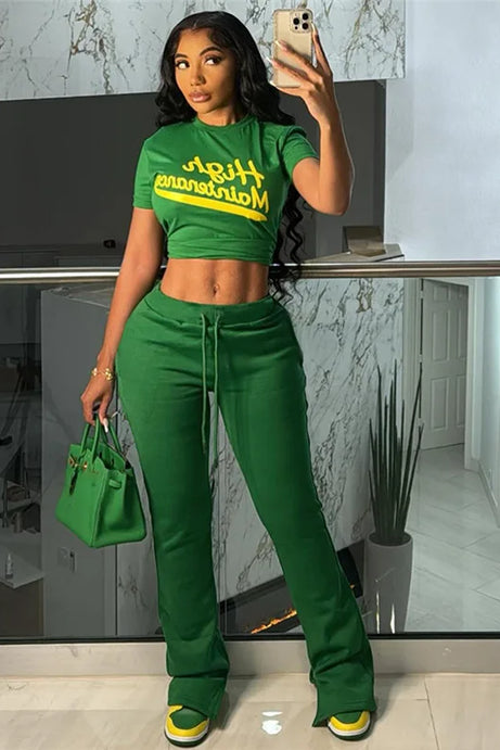 Ladies Crop Tops & Pant Set