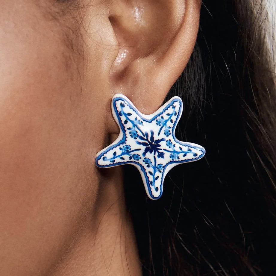 Ocean Bloom Starfish Aesthetic Earrings Shoptery