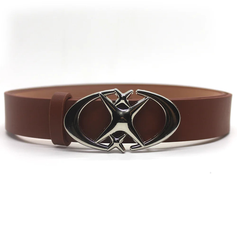 Belt – Cosmic Eclipse for Retro Style for Versatile Style brown 105cm Shoptery