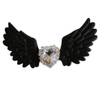 Decora Angel Wing Hair Clip with Cross Heart & Bow Accessories BK-7CM Shoptery