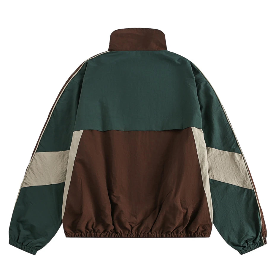 Retro Track Colorblock Y2k Jacket Shoptery