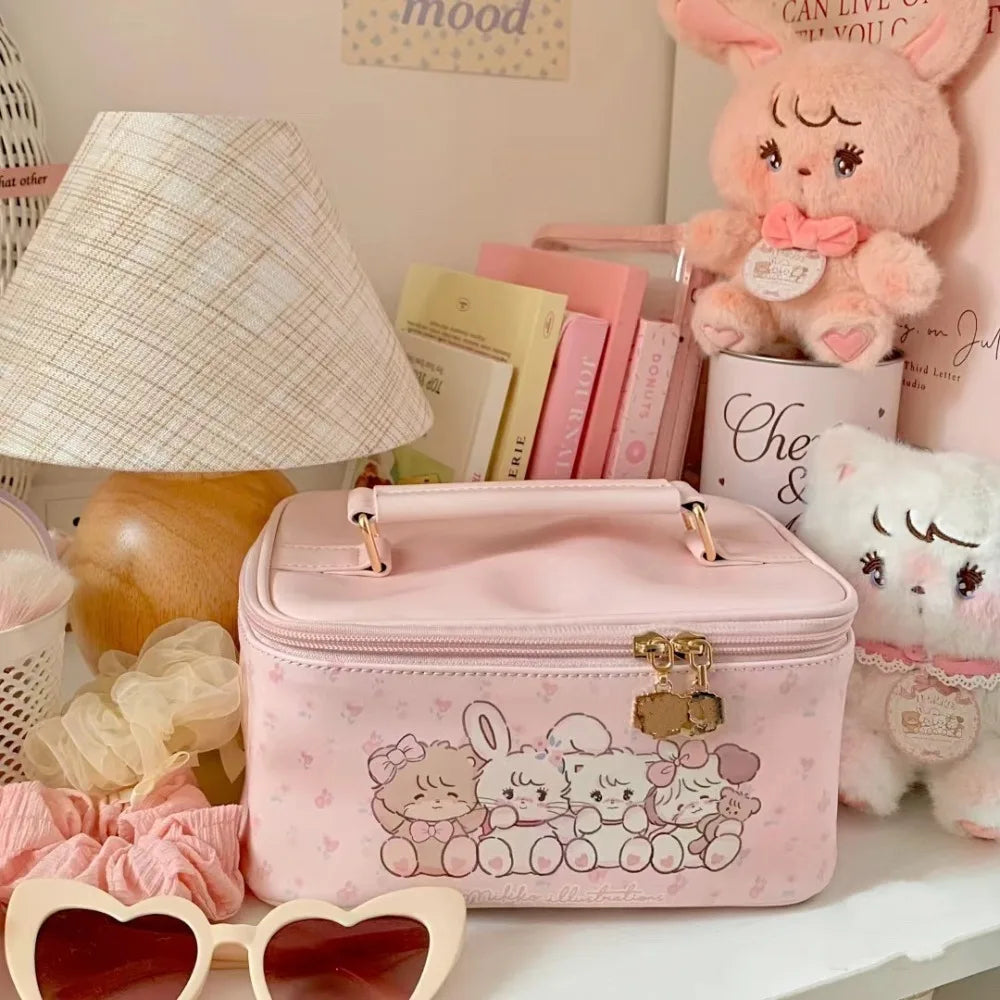 Pastel Cuddle Love Cute Cosmetic Bag Shoptery