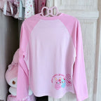 Decora Mezzo Piano Kawaii Character Raglan Long Sleeve Tee Shoptery