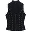 Visual Kei Black Lace-Up Corset Vest with Arm Warmers Set A001-25061 Shoptery