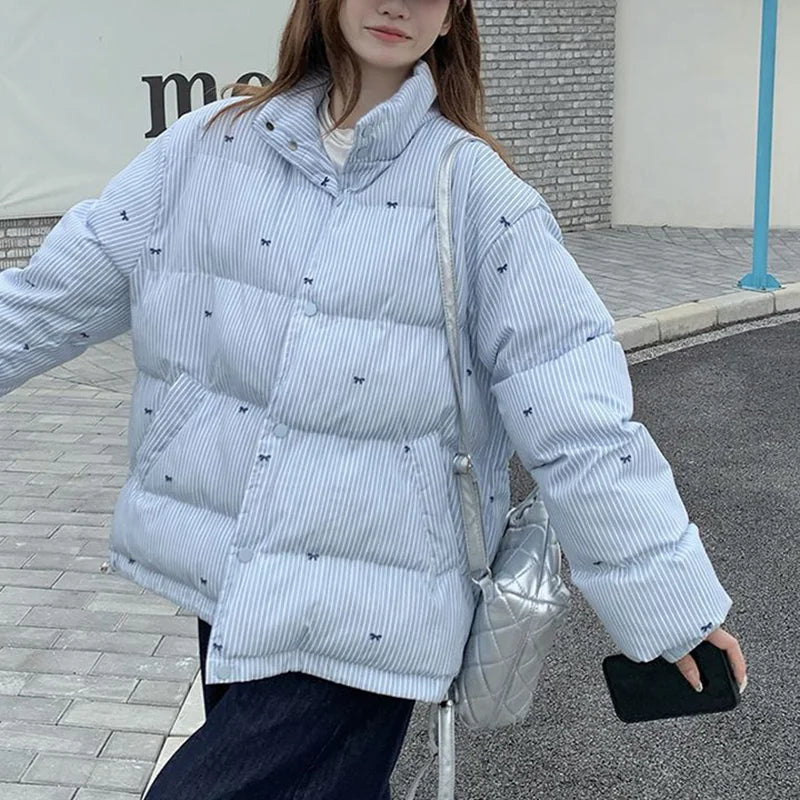 Blueberry Chill High-Neck Jacket Shoptery