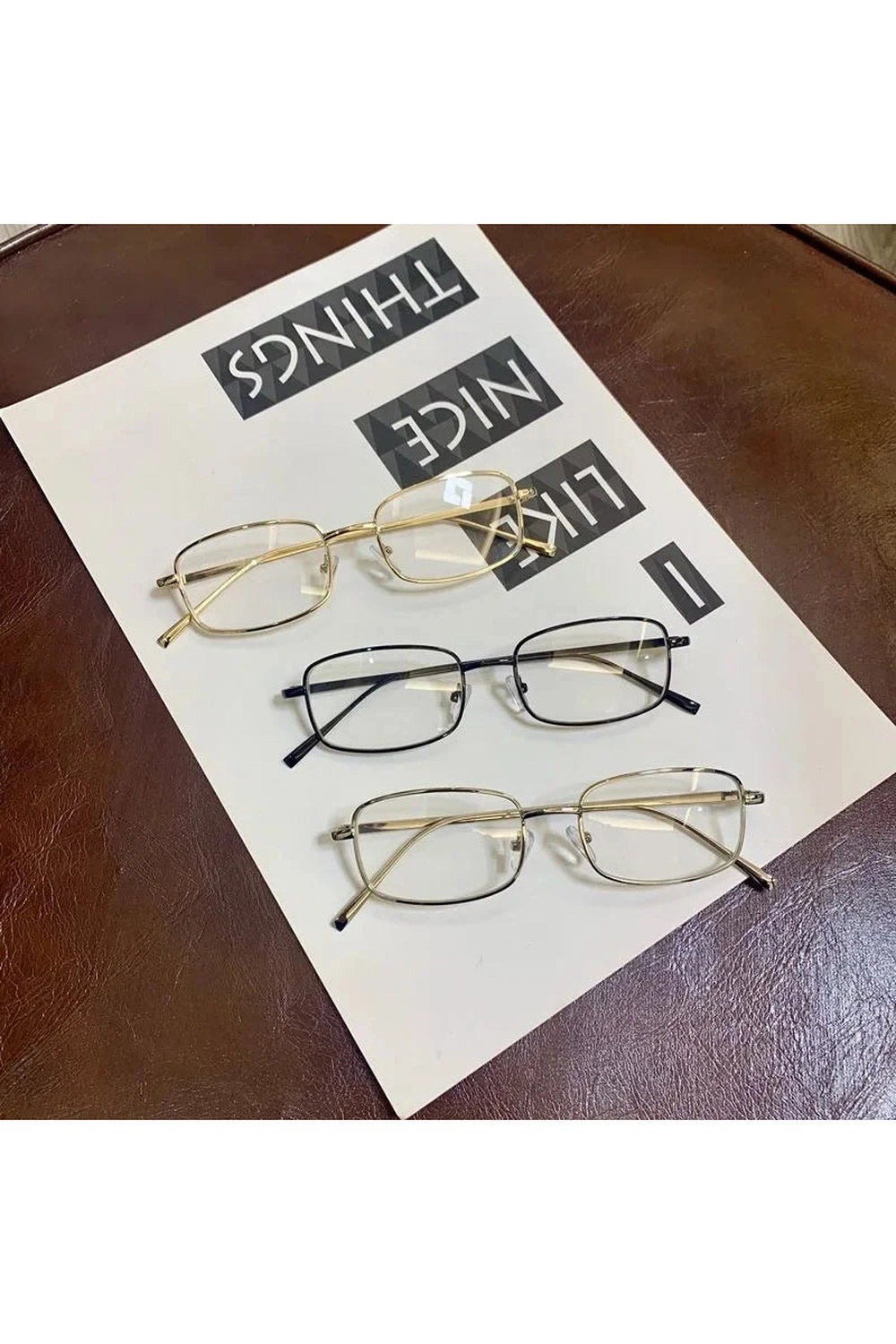 Y2K Harajuku Small Square Frame Glasses Women Retro Metal Eyeglasses Clear Reading Spectacle Blue Light Blocking Eyewear Shoptery