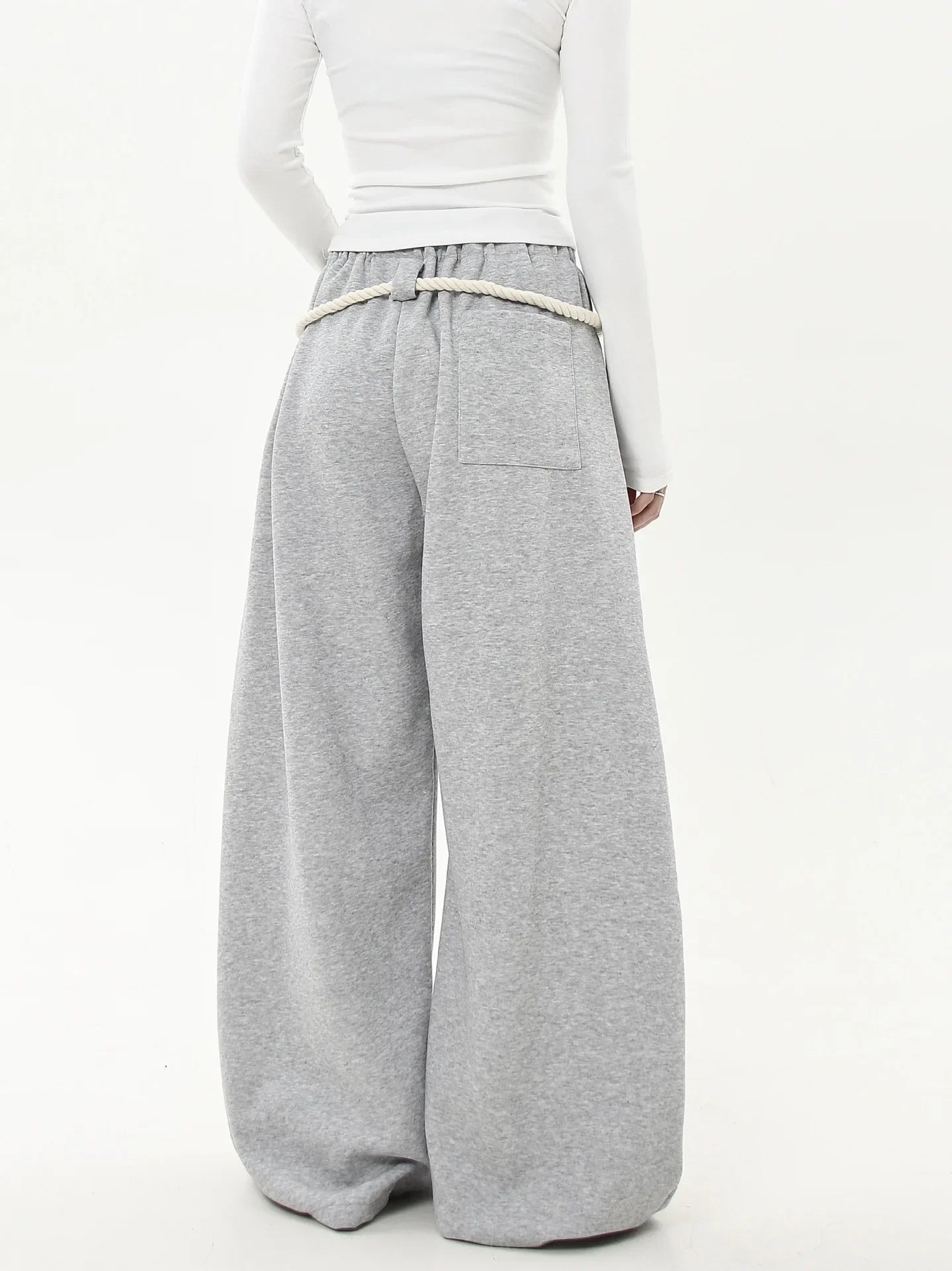 Retro Drawstring Wide Leg Lounge Pants Shoptery