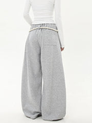 Retro Drawstring Wide Leg Lounge Pants Shoptery